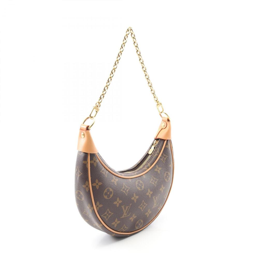 Louis Vuitton Loop Shoulder Bag Canvas Leather Monogram Brown
